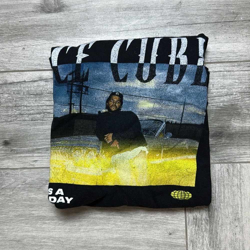 Ice Cube Mens West Coast "It Was A Good Day" Short Sleeve T-Shirt Black Size L